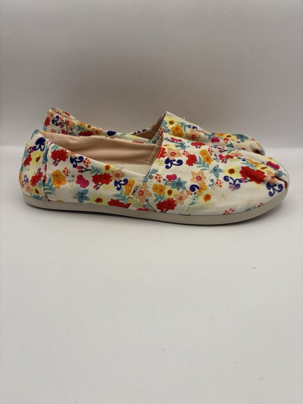Toms Alpargata Floral Slip On Shoes Women Size 10